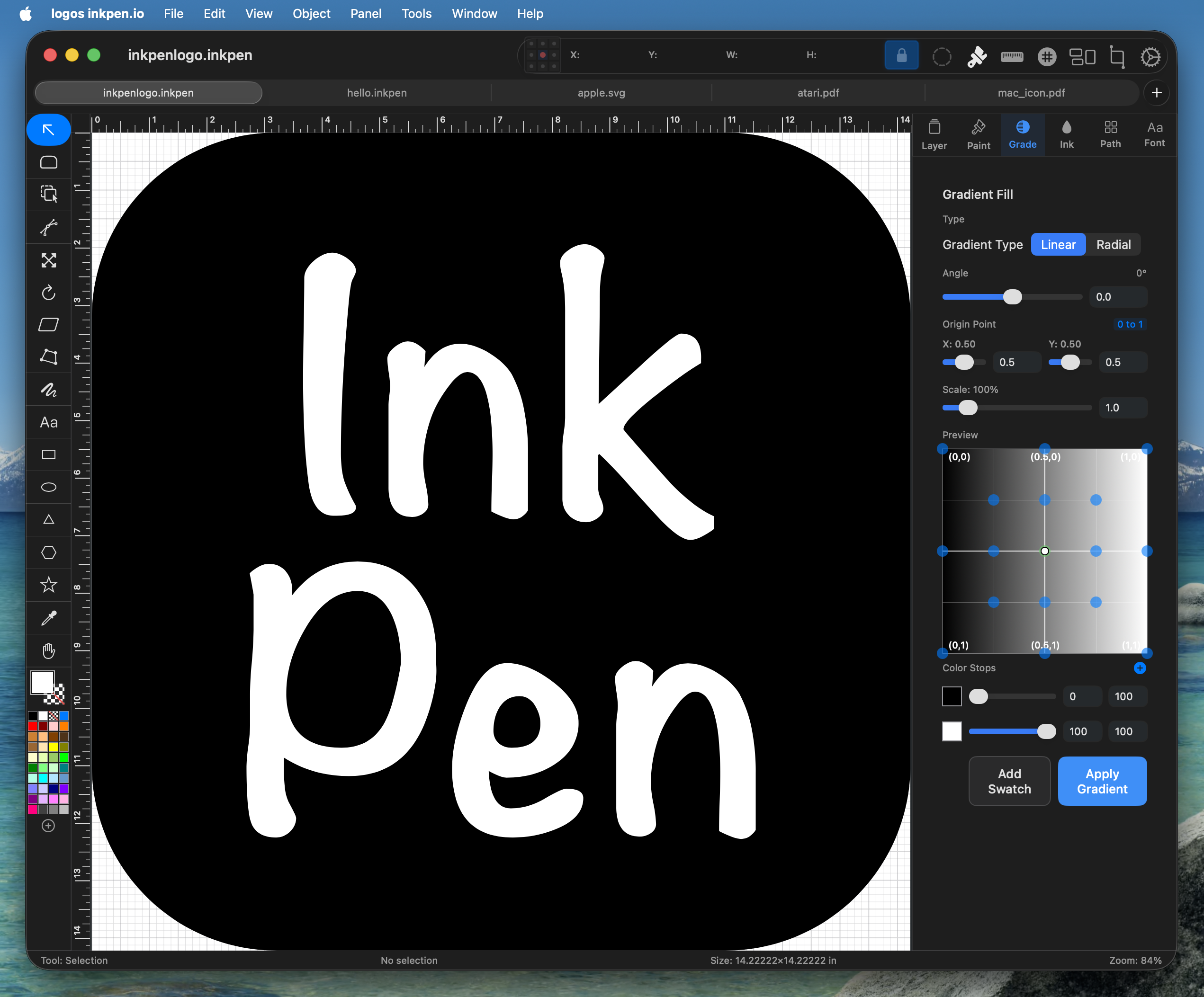 InkPen Application Interface